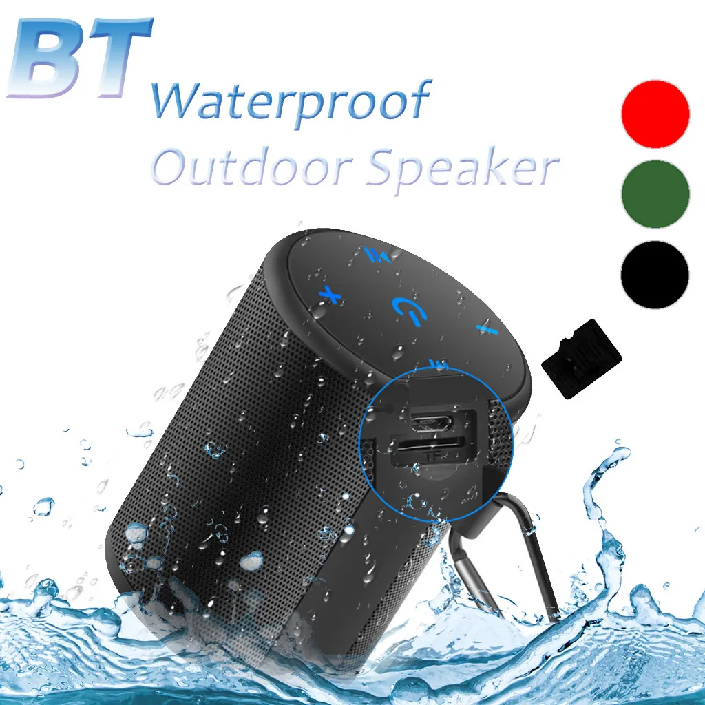 HIPERDEAL Wireless Bluetooth Speaker T2 Mini Portable Outdoor TF FM Radio Stereo HD Audio for iPhone iPad iPod Mac Smartphone |