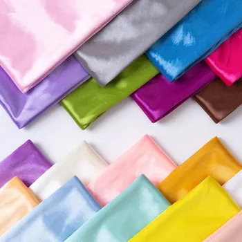 

160*100cm 23Colors Satin fabric silk cloth Handmade DIY box lining home dress curtain wedding party decoration sewing background