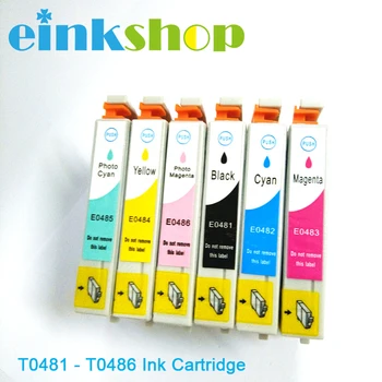 

Einkshop T0481 Ink Cartridge For Epson Stylus Photo R200 R300 R220 R320 RX500 RX600 R300M R340 RX620 printer T0481 - T0486