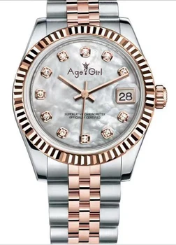 

Classic New Stainless Steel Sapphire Watch Women Lady Automatic Mechanical Diamond Silver Gold White Datejust 36mm