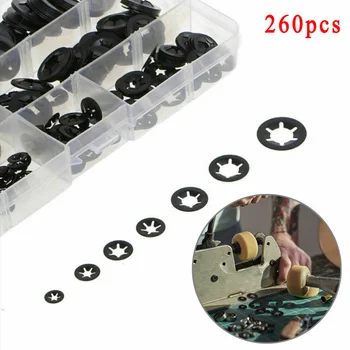 

Black Washers Fastener Clip Grab Star Push-On Lock Bolt M3-M12 65Mn Metal Steel