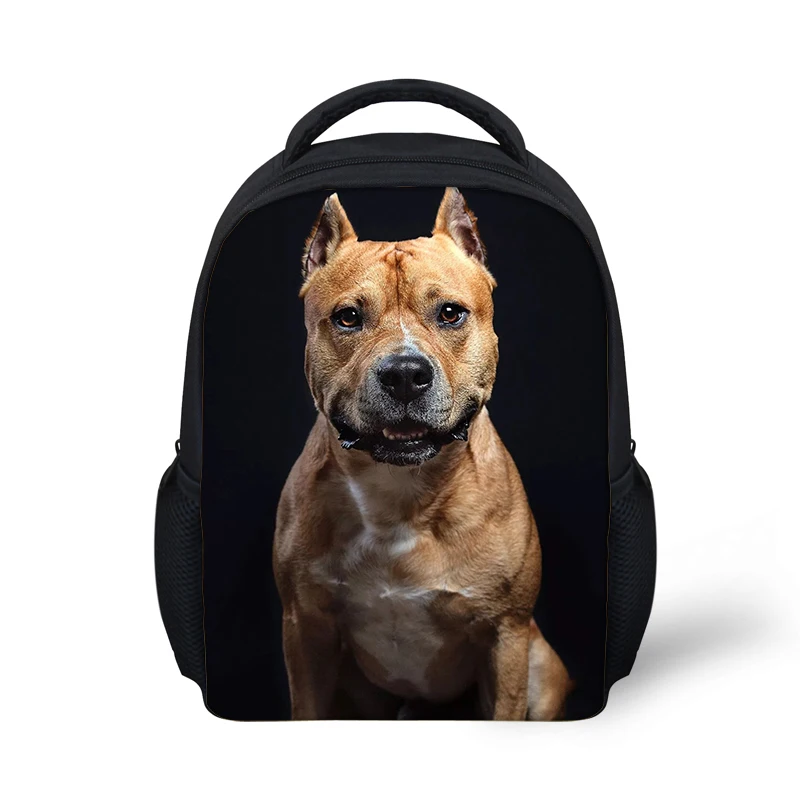 CDGX844F Маленькая школьная сумка Pitbull Bull с 3D принтом для маленьких мальчиков и девочек, рюкзак для малышей, рюкзак для детского сада, черный рюкзак - Цвет: CDGX844F