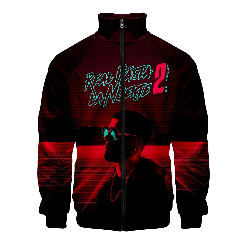Anuel AA куртки мужские и женские 3d настоящие Hasta La Muerte куртки-бомберы на молнии Мужская мода хип-хоп Уличная одежда пальто свободная одежда
