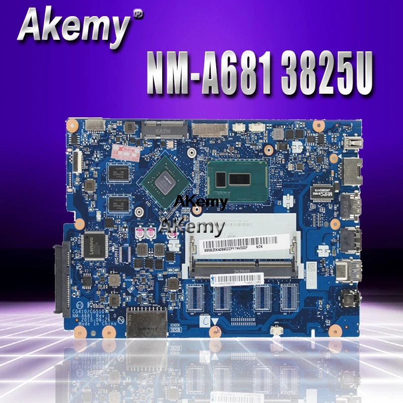 

Free Shipping for Lenovo 100-15IBD 100 15IBD CG410/CG510 NM-A681 Notebook Motherboard 3825U GT920 1GB