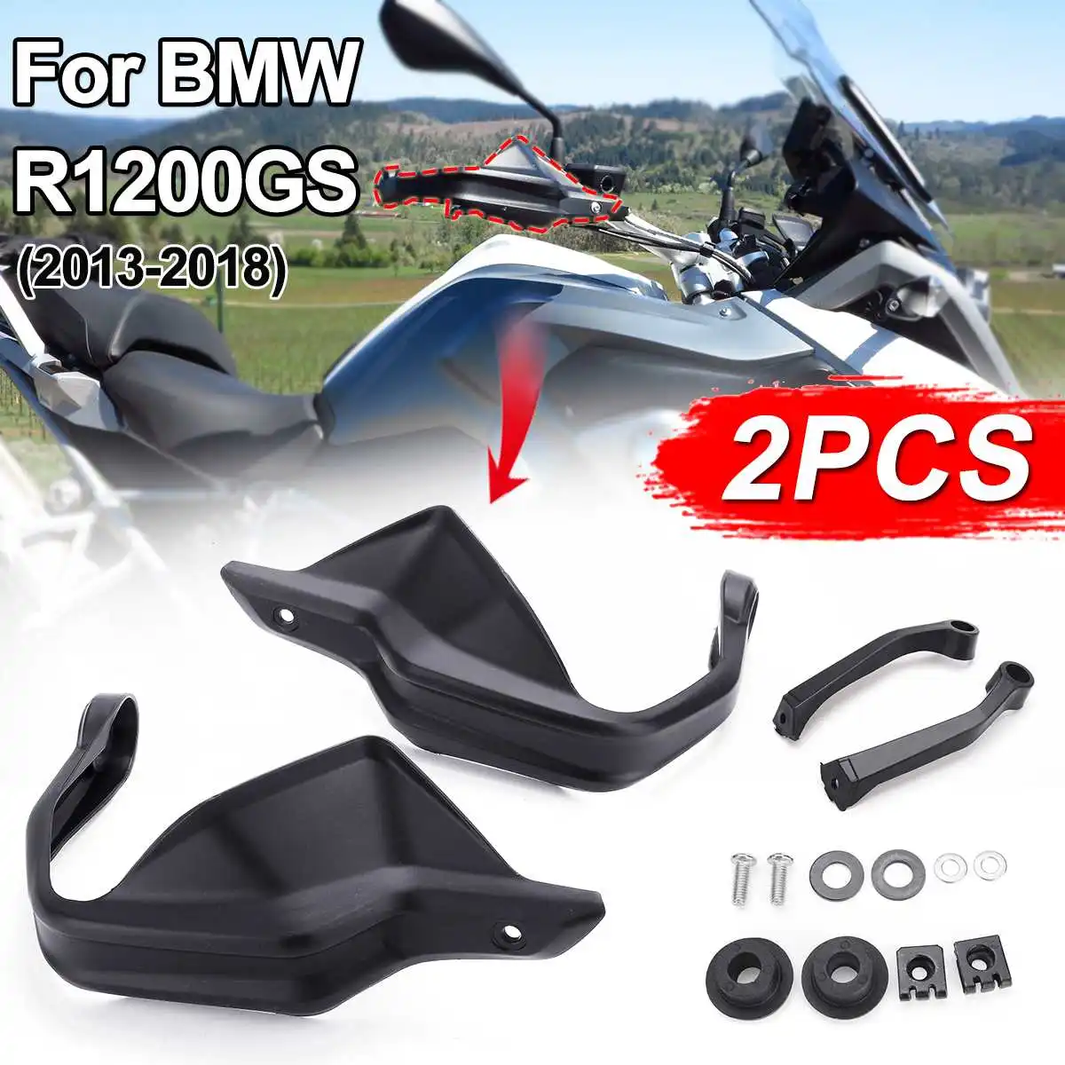 

Adventure Hand Guards Handguard Protection Extension Shield For BMW R1200GS 2013-18 GS LC S1000XR F800GS ADV R1250GS