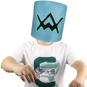 

LED DIY Music Mask Cosplay Costume Party Props Mask Latex Full Head Cover Mask Event & Party Festive & Party Supplies new P