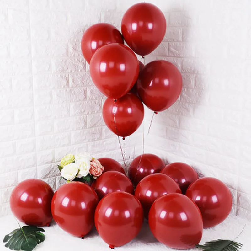 20 шт./компл. двойной Слои на день рождения воздушные шары для украшения День Святого Валентина и Свадебная вечеринка поставки Baby Shower красными воздушными шарами