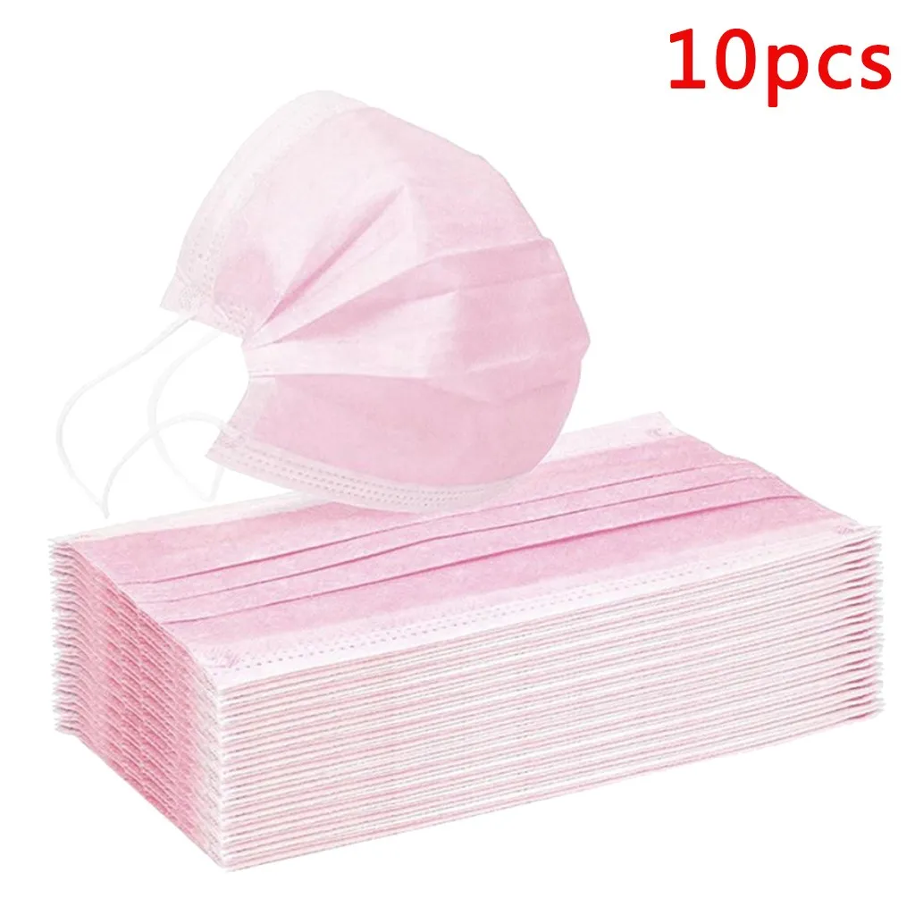 200pc masque facial preuve protéger visage bouche couverture extérieur vous êtes trop près bouche filtre masques jetable protection rose Mascarillas | AliExpress