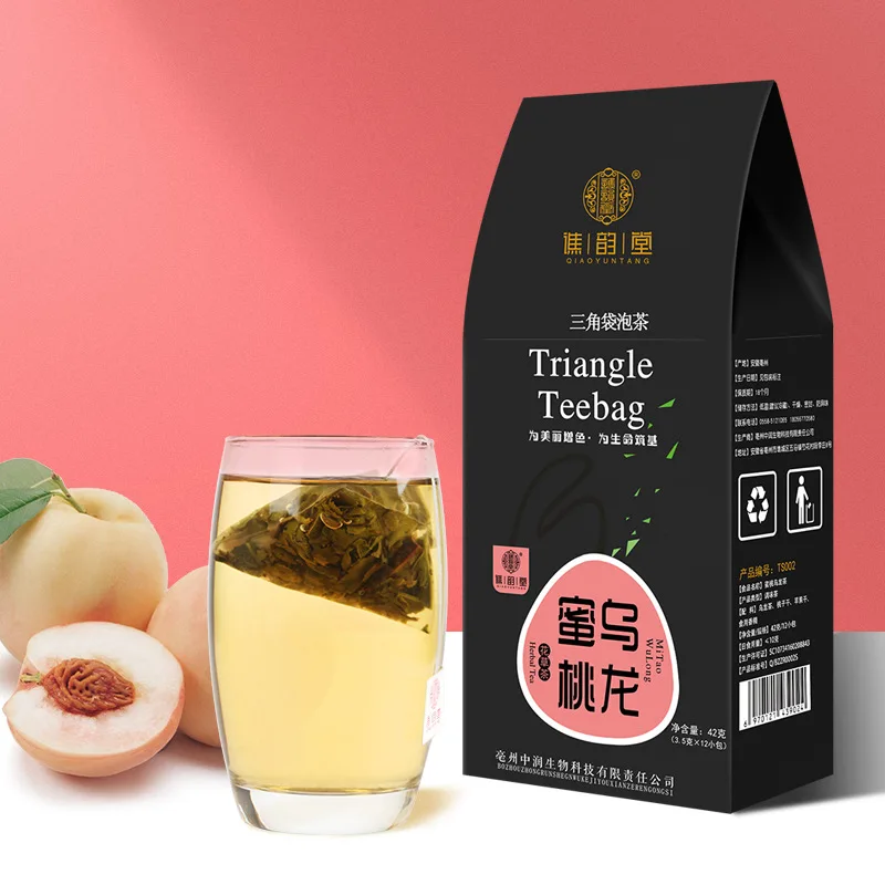 Peach Oolong Tea 294g/84 bags Triangle Tea Bag White Peach Apple Dried