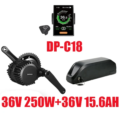 C1836V250W15.6AH Bafang 36В мотор 250W BBS01 8FUN Электрический велосипед набор для электровелосипеда Conversion Kit с Батарея 13/115. 6/21 AH e моторколесо, BB01B - Цвет: C1836V250W15.6AH