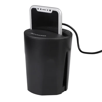 

5W/7.5W/10W Car Wireless Charger Cup with USB Output for iPhone 8 SAMSUNG Galaxy