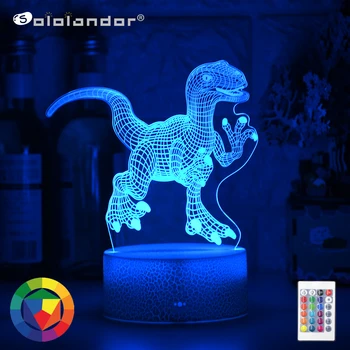 

New Desktop Bedside 3D LED Night Light Dinosaur series Gift Desktop Decoration Remote & Touch Control Kids LED Table Desk Lamp