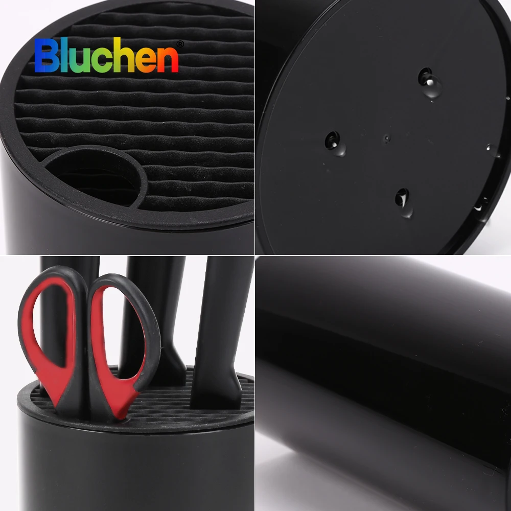 Bluchen держатель для ножа пластиковый кухонный нож Стойка Многофункциональный шеф