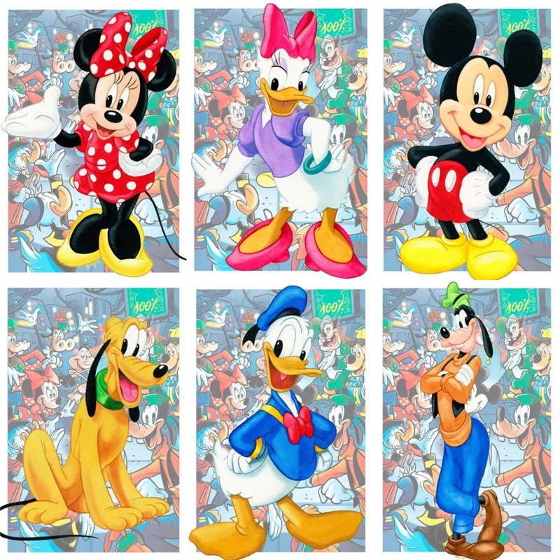 子供と赤ちゃんのためのミッキーマウスの壁画 ドダックのパターンのキャンバスの芸術的なポスター 絵画 書道 Aliexpress