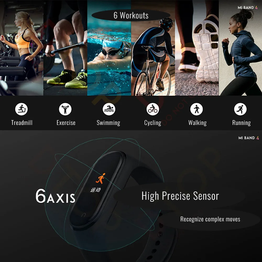 Xiaomi Mi Band 4 браслет для смарт-часов сердечного ритма фитнес 135 мАч цветной экран Bluetooth 5,0 Водонепроницаемый умный браслет