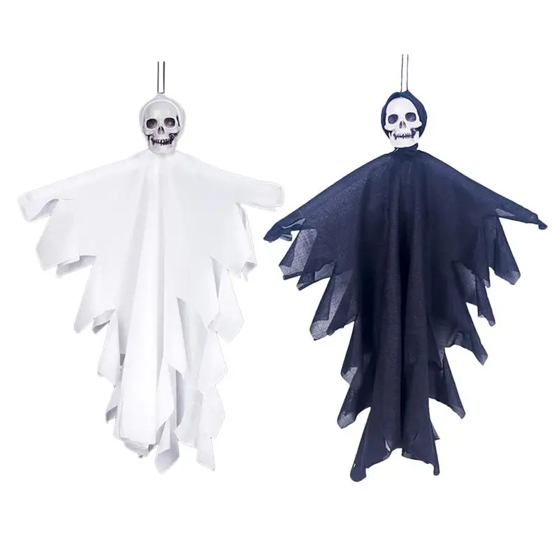 2 шт висячий призрак страшный череп Хэллоуин ткань Скелет украшения вечерние