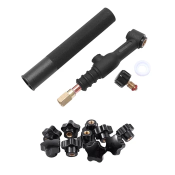 

11 Pcs Accessories: 1 Pcs TIG Welding Torch Head Body WP-9FV SR-9FV (Flex Head with Gas Valve) & 10Pcs M8 Thread 30Mm Star Shape