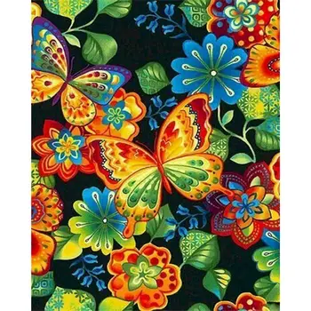 

RUOPOTY Frame Butterfly Animals Diy Painting By Numbers Kits For Adult Modern Wall Art Acrylic Canvas By Numbers Diy Home Art Gi