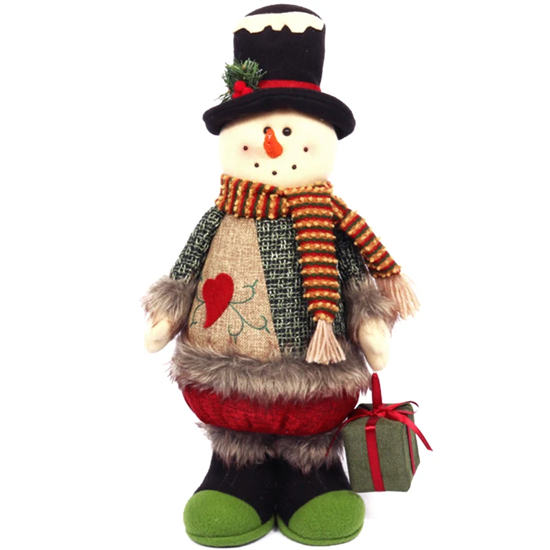 New Year Christmas Decorations for Home Creative Standing Snowman Doll Desktop Window Decoration Christmas Supplies - Цвет: Black