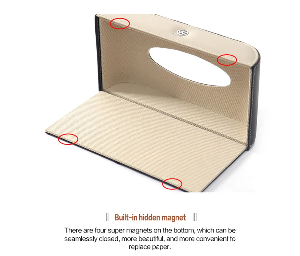PU Leather Car Tissue Box Car Hanging Hanging Sun Visor Hanging Sun Tissue Inside Box Tissue Box Pumping Paper Block Idea
