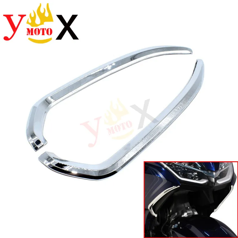 

GL 1800 18-20 хромированная ABS передняя нижняя накладка на вентиляционное отверстие декоративная наклейка для Honda Goldwing GL1800 2018-2020 2019