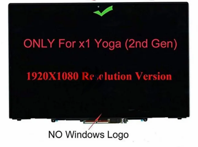 14," Full-HD сенсорный ЖК-экран дигитайзер сборка ободок для lenovo ThinkPad X1 Yoga 2nd GEN B140HAN03.6 30pin