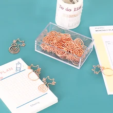 

Rose Gold Cat Modeling Paperclip Cute Decoration Bookmark Paper Clip Clipe De Papel Cute Clip Planner Clips Rosegold Metal Clips