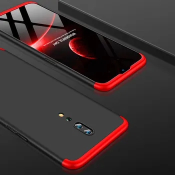 

Oppo Reno Z Case 360 Degree Protected Full Body Matte Hard Phone Case for Oppo Reno Lite Case Cover + Glass Film for RenoZ 2019