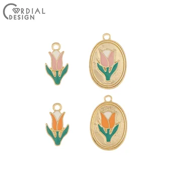 

Cordial Design 100Pcs Jewelry Accessories/Hand Made/Pendant/Flower Shape/Paint Effect/Charms/Earring Findings/DIY Jewelry Making
