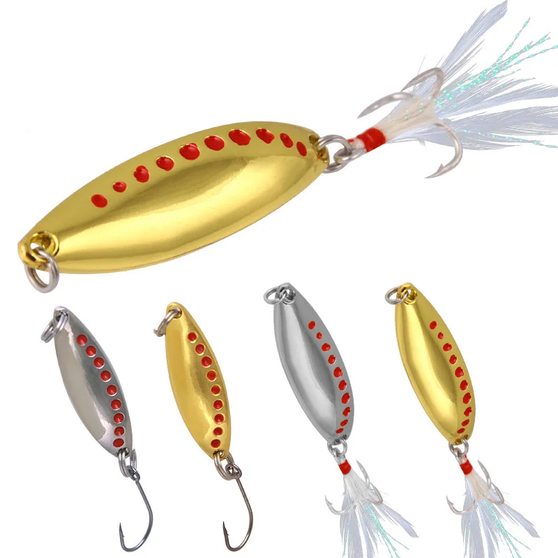 

Long-distance throwing leech sequined metal sequined bait with feather blood slot hook sequined bait swimbait fishing lure