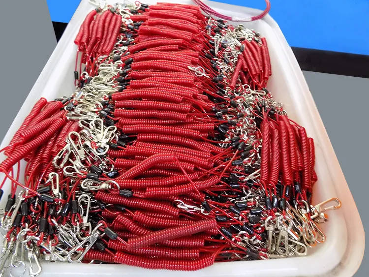 Manufacturers Profession Production Plastic Coated Spring Steel Wire Lanyard Diving Camera Connecting Rope for Fishing Rod Remin