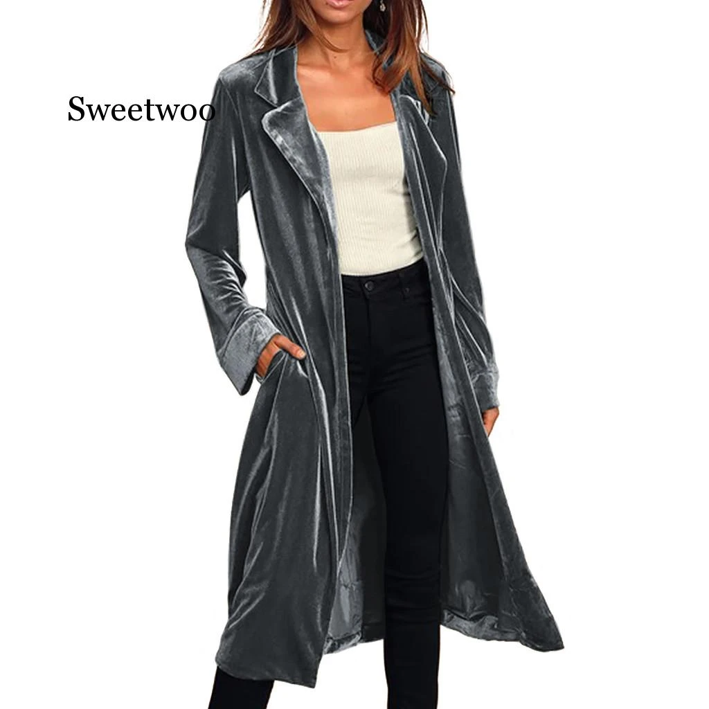 Velvet long sleeve coat Clearance
