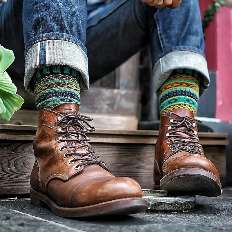 mens lace up boots fashion