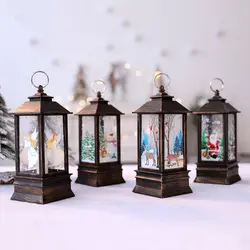 Рождественский деревенский Декор фонарь на батарее управляемый светодиодный светильник для свечи сезонные украшения дома аксессуары Lampion