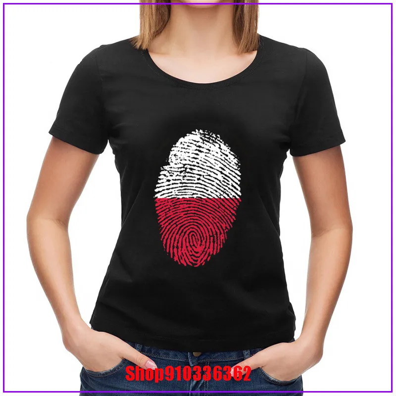 Футболка с изображением флага Польши и отпечатков пальцев новая летняя рубашка