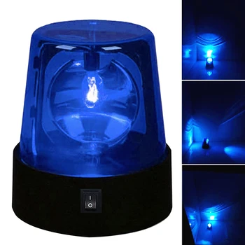 

3inch 360 Degree Rotating Beam Flashing Strobe Light Party Desktop DJ Stage Effect Beacon Night Mini Lamp Battery Powered Led