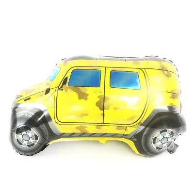 Большой размер мультфильм автомобиль пожарная машина школьный автобус воздушный шар Надувное свадебное украшение игрушки дети с днем рождения воздушные шары - Цвет: jeep