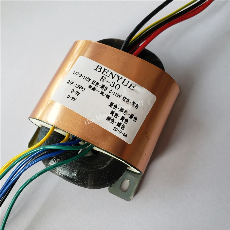 R30 do Transformador v do Núcleo para o Amplificador do Preamplificador da Placa 40va do Decodificador de Dac r Entrada 110 – 15v-0-15v 0.6a 2*9 v 1a