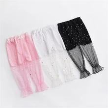 Летние противомоскитные штаны для малышей Сетчатое платье-фонарь, штаны модная детская одежда детские штаны Милая Одежда для девочек-подростков размер на 6 лет