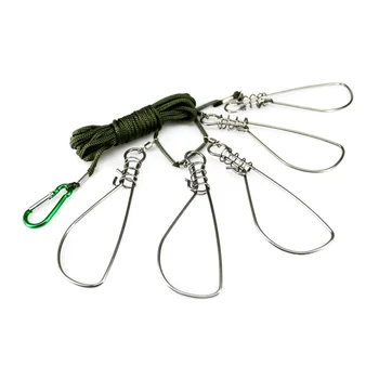 

New 5m Fishing Lock Buckle Stainless Steel Live Fish Lock Belt Portable Fishing Stringer Outdoor Fishing Tackle