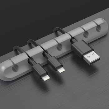 

2019 Silicon Desktop Cable Organizer Cable Holder Clips Cord Wire Management for USB Charging Cable Mouse Cable H-best
