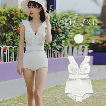 

Swimsuit Women Swimwear Bathing Suit Woman Women's Separate Female Bikini New Perceptual Slim One Piece Solid Polyester Sierra