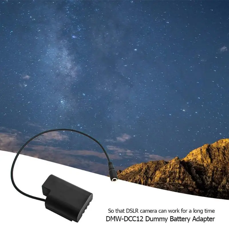 DMW-DCC12 Dummy Battery Adapter DC Coupler Power Adapter 7V-9V Full Decoding Practical and Durable for Nikon DSLR Camera