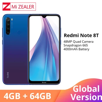 Global Version Xiaomi Redmi Note 8 Note 8T NFC 4GB RAM 64GB ROM Octa Core Smartphone Snapdragon 665 48MP 6.3" Screen Cellphone