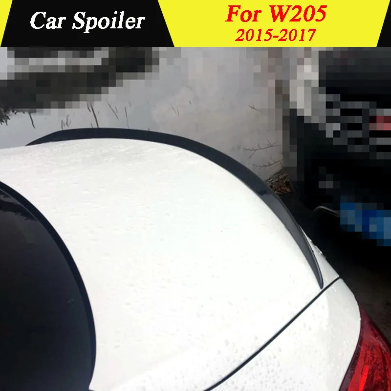 

For Mercedes W205 Spoiler 4Door Sedan C63 style C180 C200 C260 2015 2016 2017 2018 2019 Carbon Fiber Car Rear Trunk Wing Spoiler