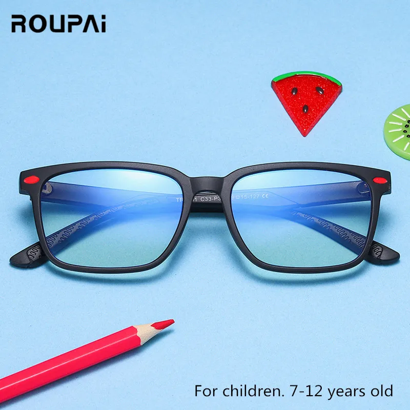 ROUPAI, анти-синий светильник, радиационные очки для детей, детские очки для мальчиков и девочек, очки для компьютерных игр, голубые лучи, oculos infantil