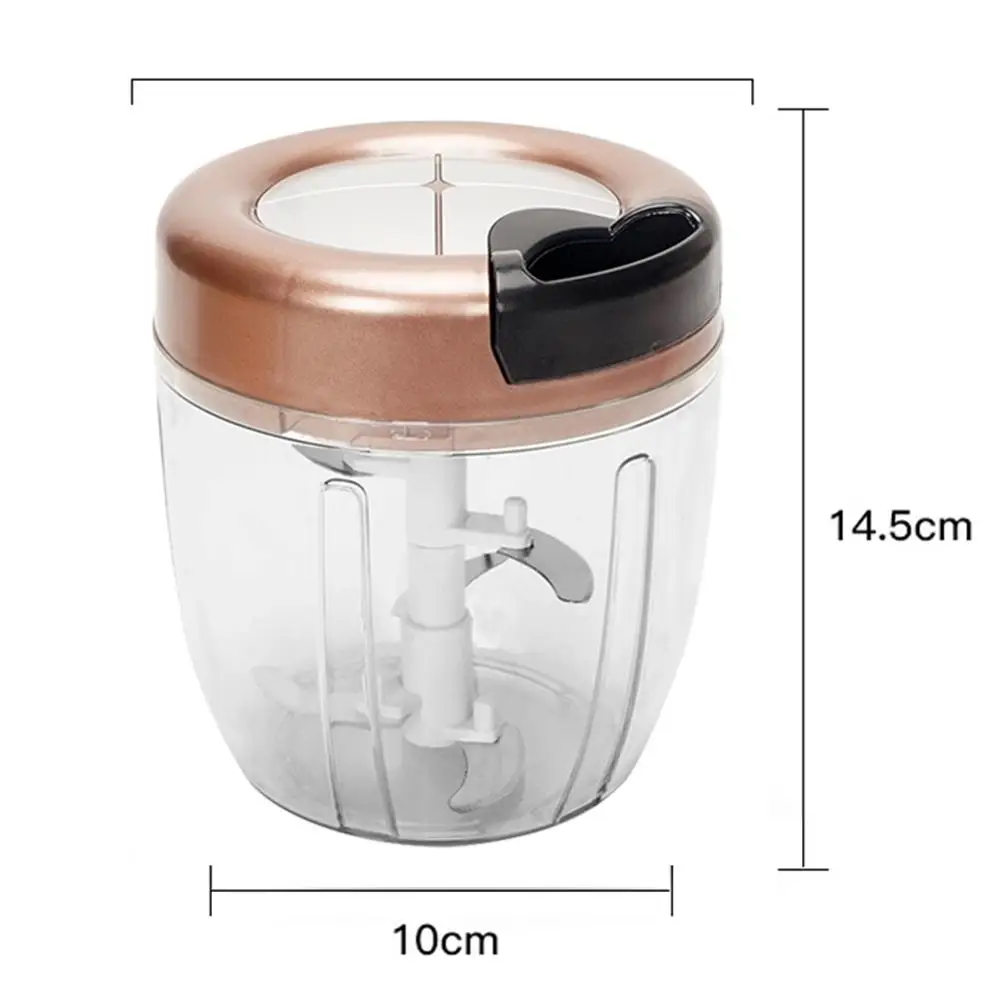 Champagne Gold HOSPORT ручной измельчитель фруктов, овощей, ручной измельчитель для еды, лук, орехи, мясорубка, измельчитель, Многофункциональный кухонный аксессуар - Цвет: Champagne Gold
