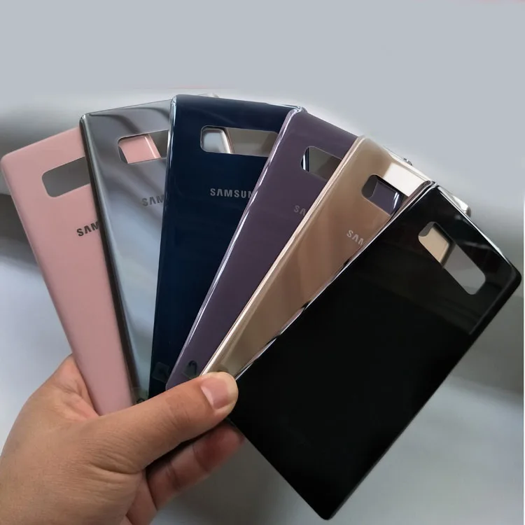 Чехол для Samsung Galaxy Note 8 Note8 N950 N950F чехол задней батареи 3D стеклянный корпус + клейкая
