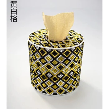

DIY Handmade 3D Diamond Drawing Tissue Box Cosmetic Decoration Tissue Frame Puzzle Cartoon, Material Pack, Tissue Box