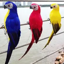 35 см имитация перьев попугай Макау витрина сад попугай поставщик пены украшения перо птица K4T1